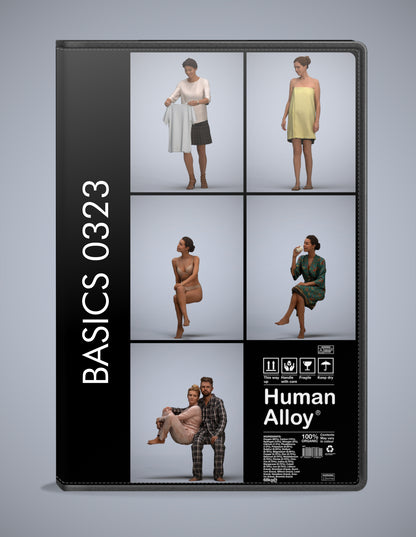 realistic 3D people bathroom set, 5 render-ready models for V-Ray and Corona