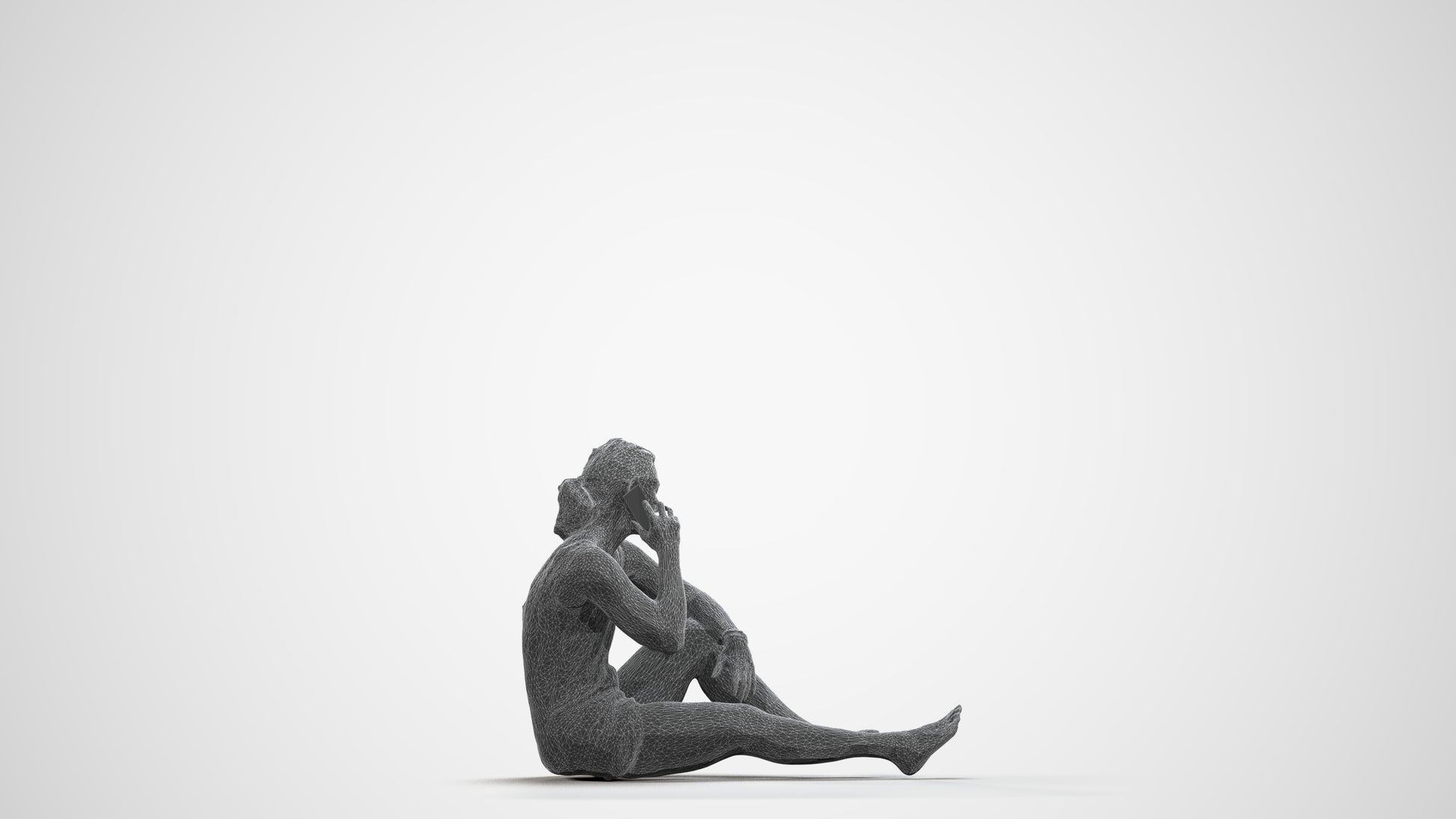 realistic 3D people woman sport pool, render-ready for V-Ray and Corona, FBX OBJ, wireframe front view