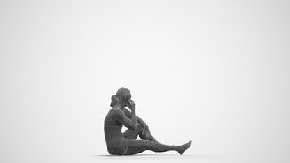 realistic 3D people woman sport pool, render-ready for V-Ray and Corona, FBX OBJ, wireframe front view