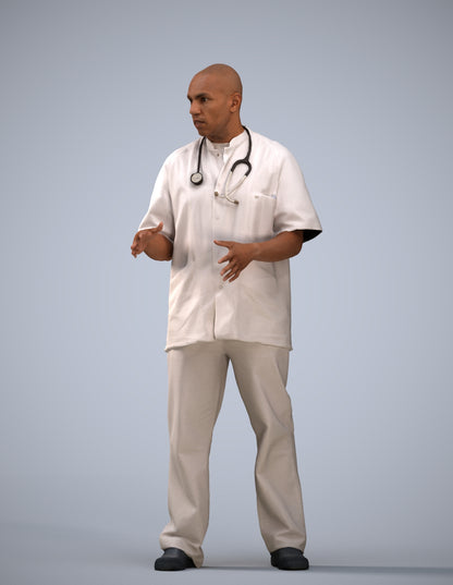 photogrammetry 3D man medical, realistic human model archviz FBX