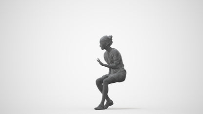 scanned 3D woman business, photogrammetry people for Enscape and V-Ray, square thumbnail
