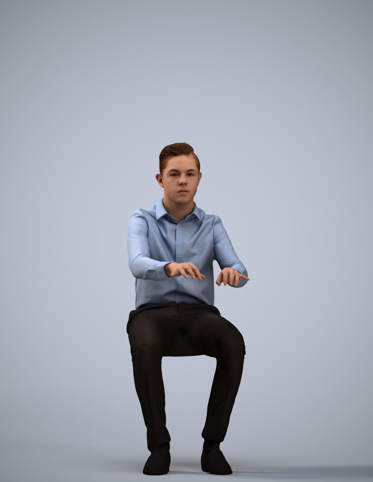 realistic 3D human boy kids, archviz people FBX OBJ for Blender