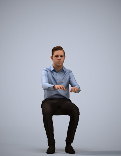realistic 3D human boy kids, archviz people FBX OBJ for Blender