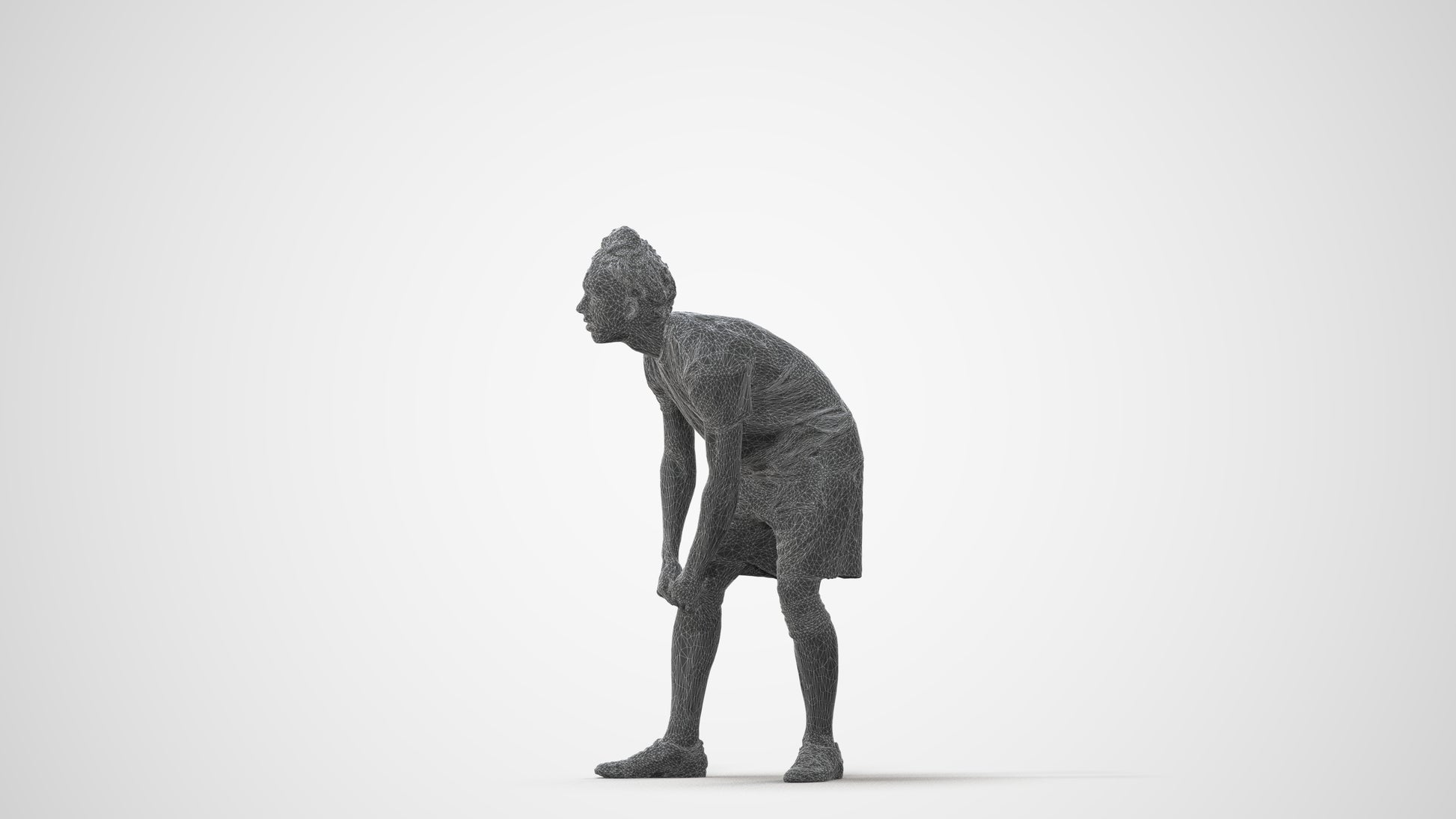realistic 3D man sport, scanned archviz people for Blender and 3ds Max, square thumbnail