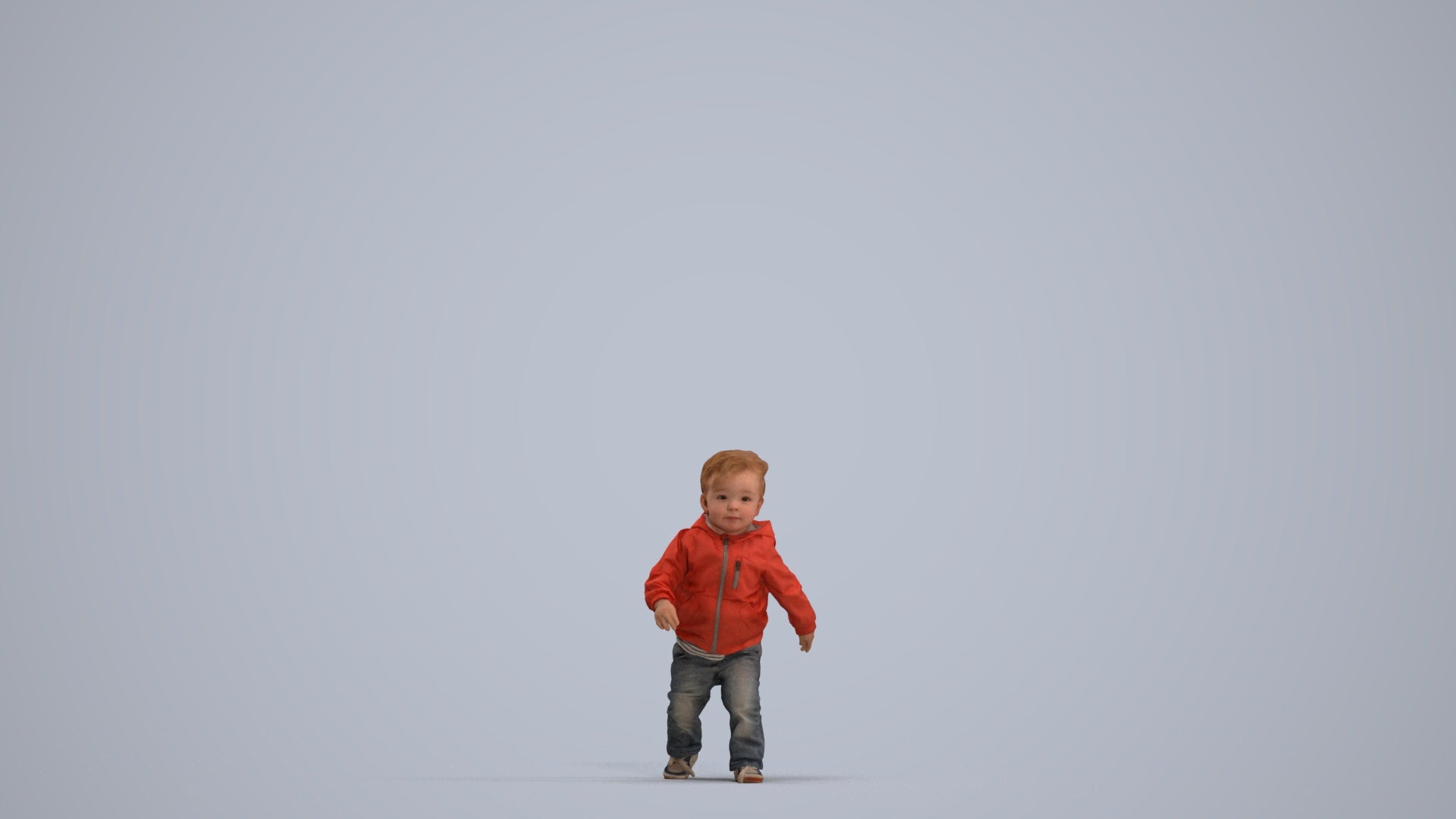 realistic 3D human boy casual kids, archviz people FBX OBJ for Blender, standing pose render