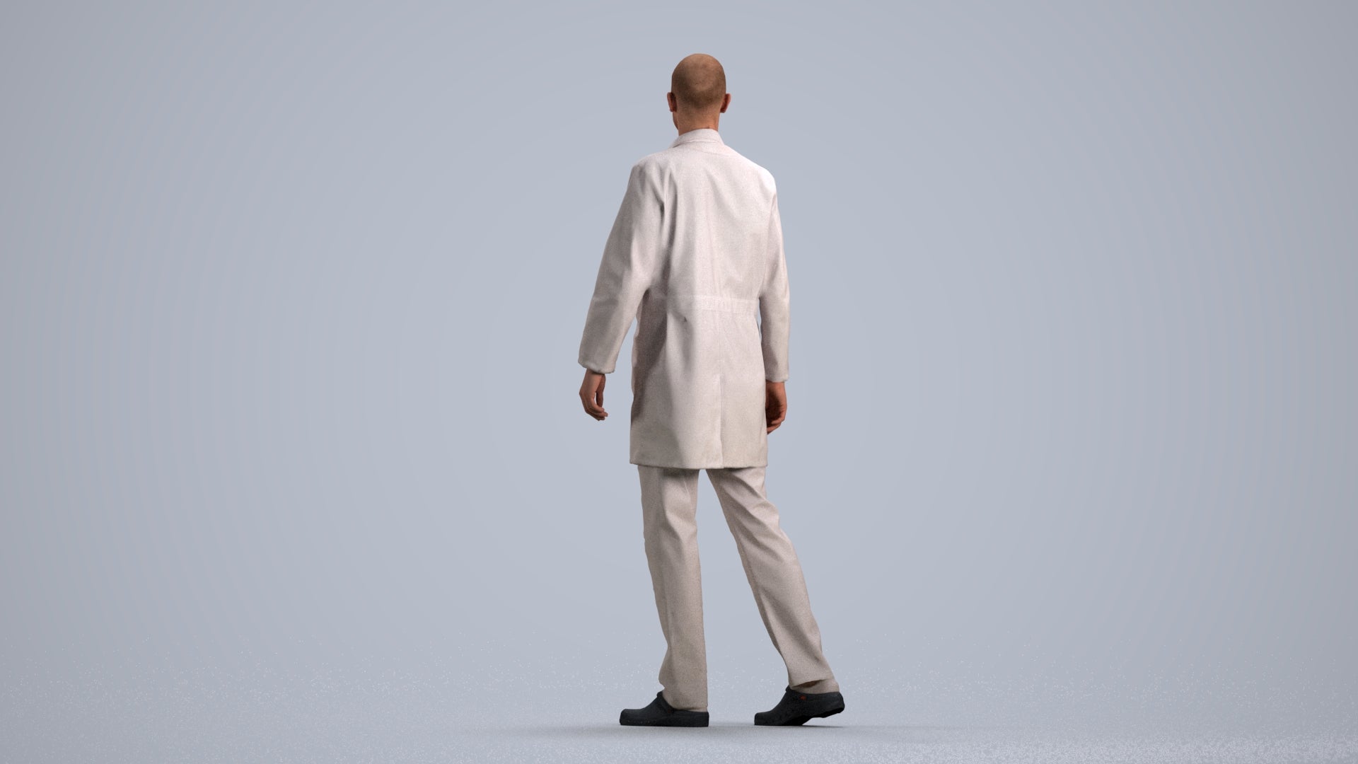 realistic 3D man medical, scanned archviz people for Blender and 3ds Max, front view render