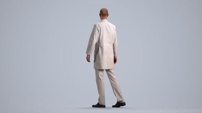 realistic 3D man medical, scanned archviz people for Blender and 3ds Max, front view render