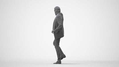 scanned 3D man business standing, photogrammetry people for Enscape and V-Ray, square thumbnail