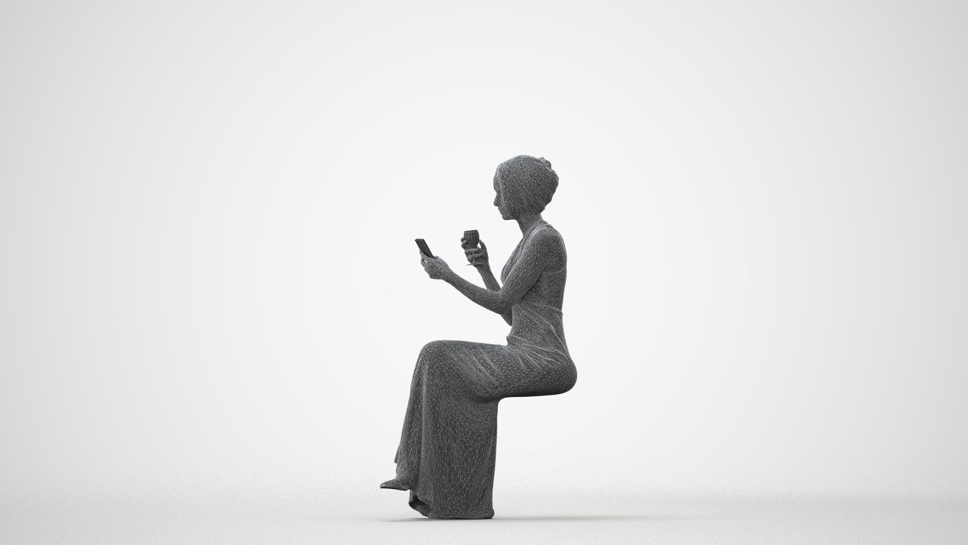 realistic 3D people woman formal formalaffairs, render-ready for V-Ray and Corona, FBX OBJ, square thumbnail