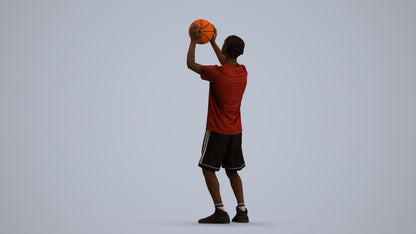 scanned 3D boy sport, photogrammetry people for Enscape and V-Ray, front view render
