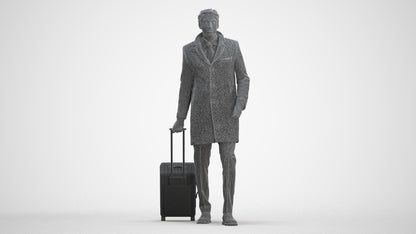 realistic 3D people man business, render-ready for V-Ray and Corona, FBX OBJ, three-quarter front view render