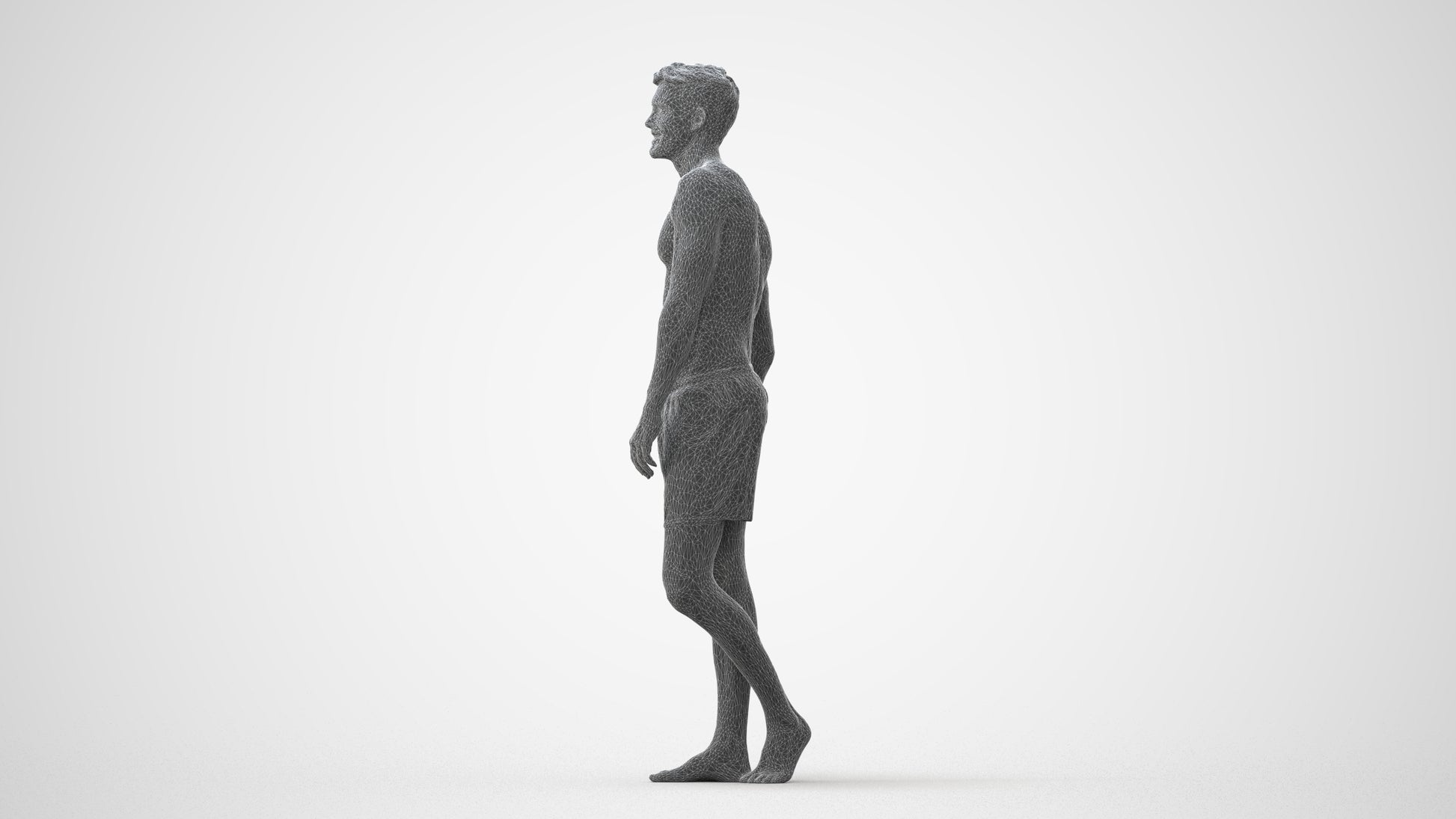 scanned 3D man pool, photogrammetry people for Enscape and V-Ray, square thumbnail