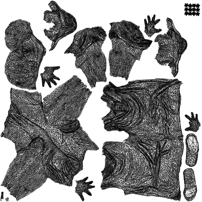 3D human model boy sport kids, photogrammetry scanned person for archviz, wireframe top-down view