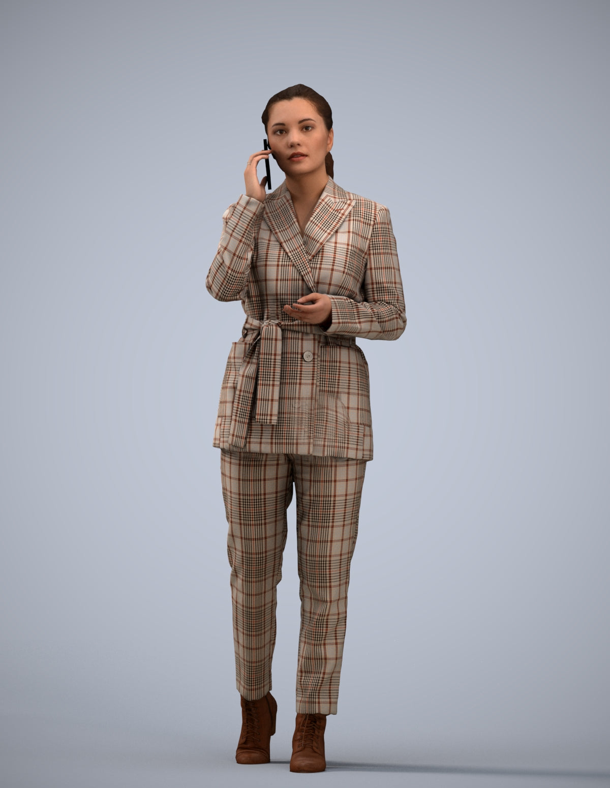 3D scanned woman business, photorealistic archviz people for Enscape and SketchUp