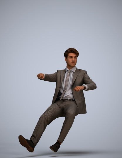 realistic 3D human man business driving, archviz people FBX OBJ for Blender