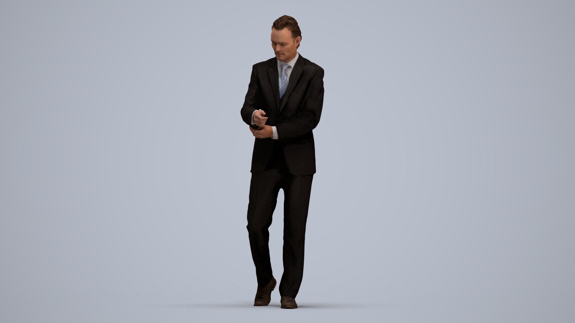 photogrammetry 3D man business, realistic human model archviz FBX, standing pose render