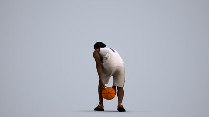 3D people model man sport, scanned human for 3ds Max rendering, front view render