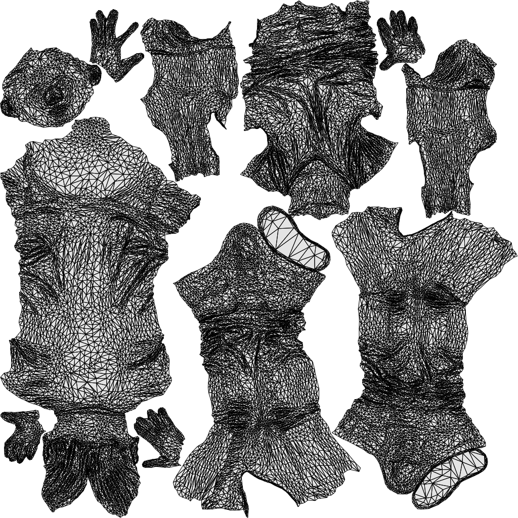 realistic 3D boy casual kids, scanned archviz people for Blender and 3ds Max, wireframe top-down view