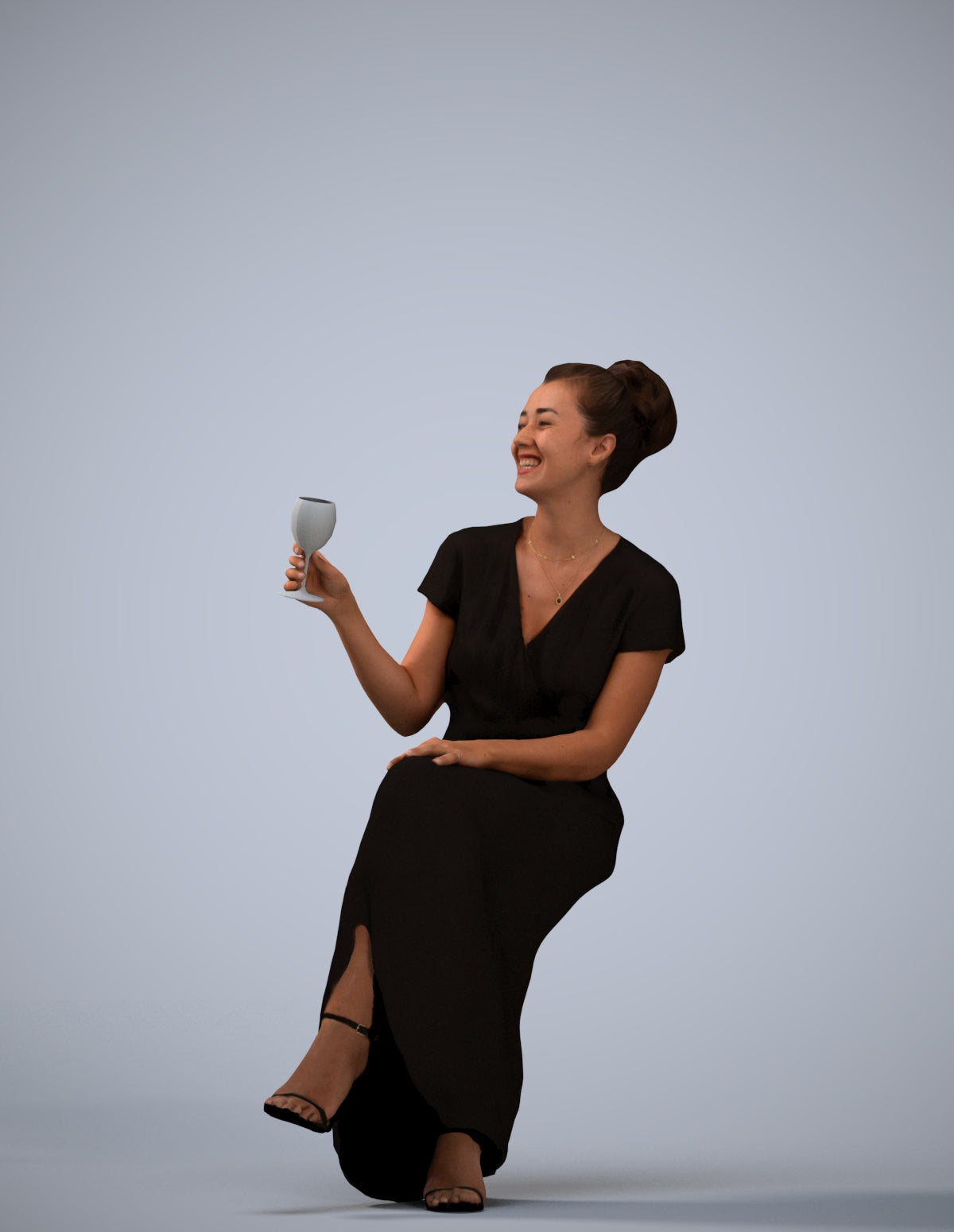 scanned 3D woman formal formalaffairs, photogrammetry people for Enscape and V-Ray