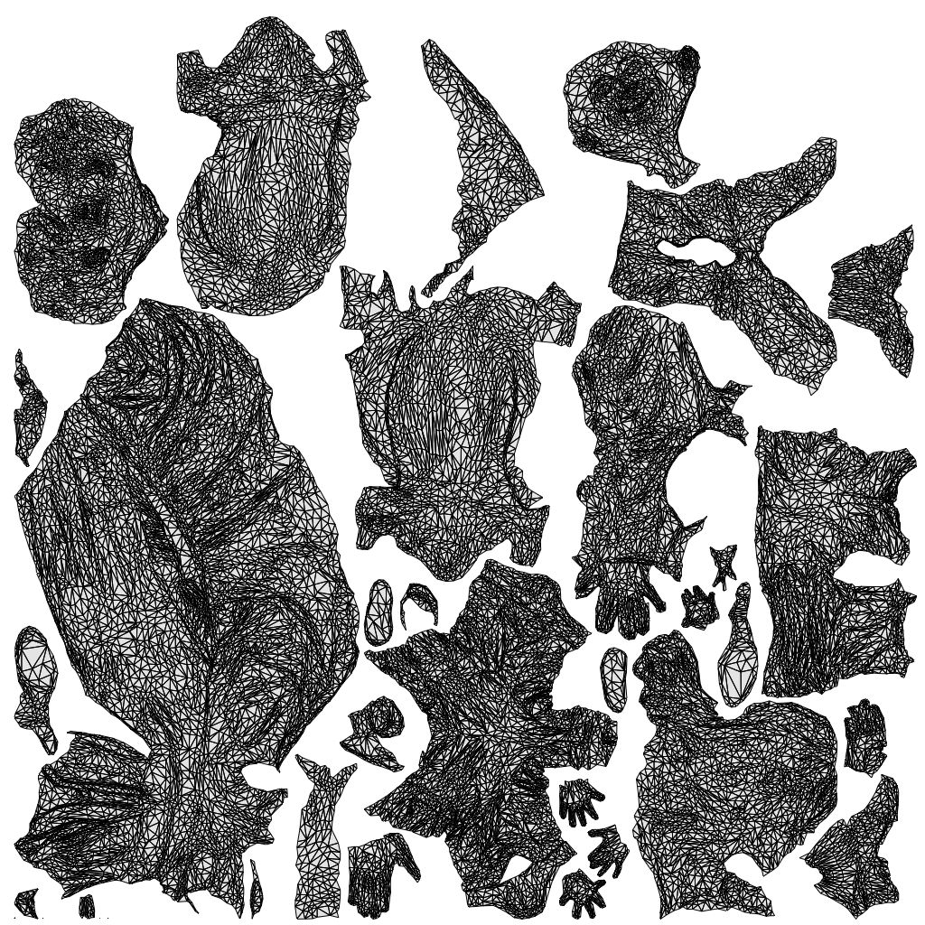 scanned 3D girl casual kids, photogrammetry people for Enscape and V-Ray, wireframe top-down view