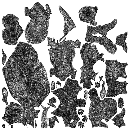 scanned 3D girl casual kids, photogrammetry people for Enscape and V-Ray, wireframe top-down view