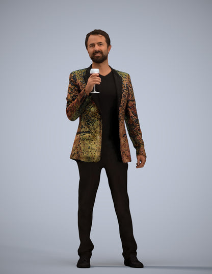 scanned 3D man formal formalaffairs, photogrammetry people for Enscape and V-Ray