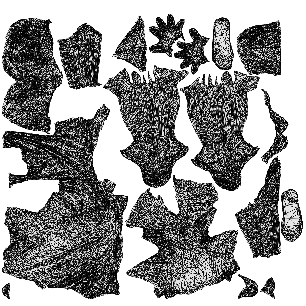 scanned 3D boy kids, photogrammetry people for Enscape and V-Ray, wireframe top-down view