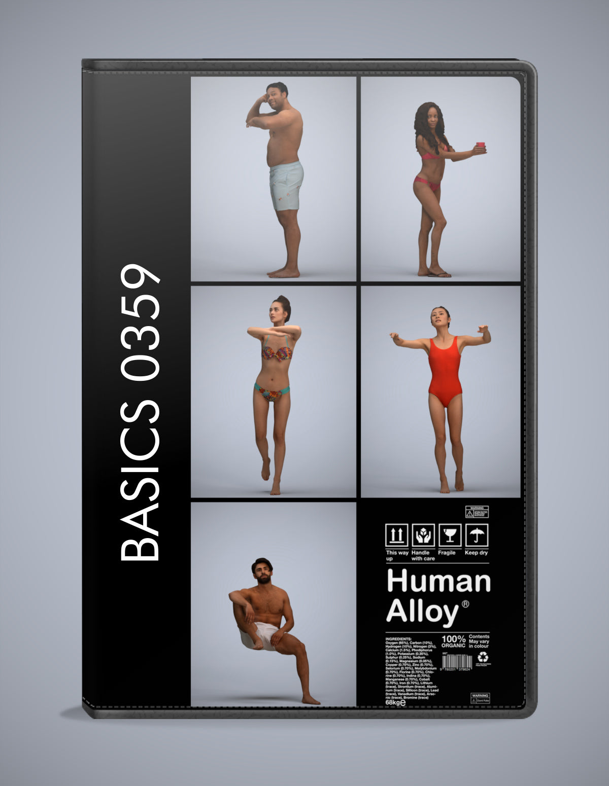 3D people models pool bundle, 5 scanned humans for 3ds Max rendering