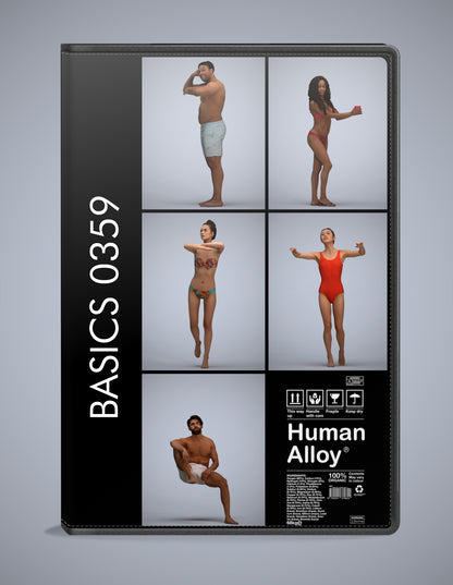 3D people models pool bundle, 5 scanned humans for 3ds Max rendering
