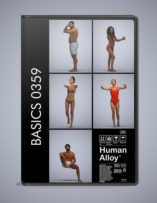 3D people models pool bundle, 5 scanned humans for 3ds Max rendering