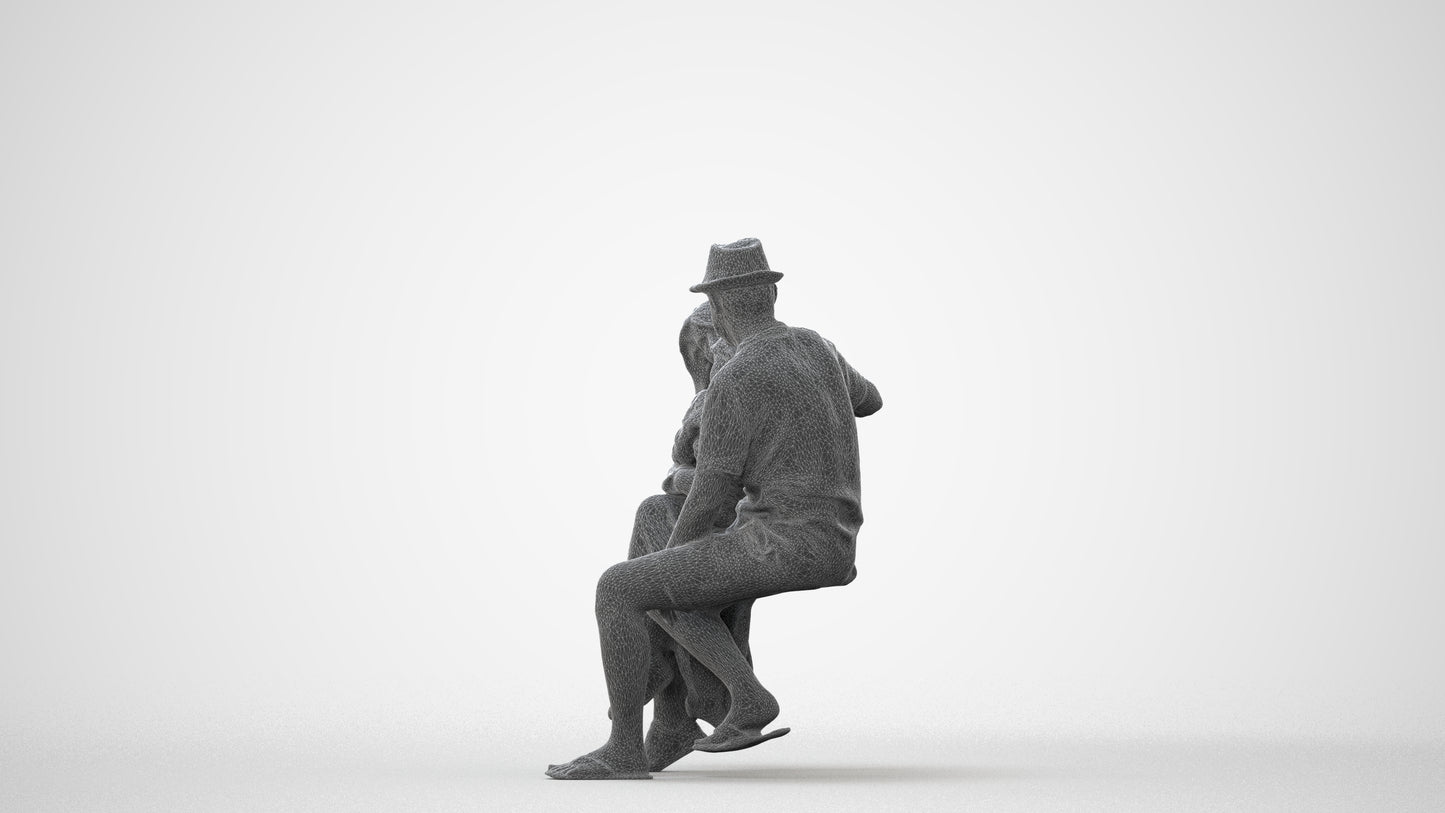 scanned 3D girl kids, photogrammetry people for Enscape and V-Ray, square thumbnail