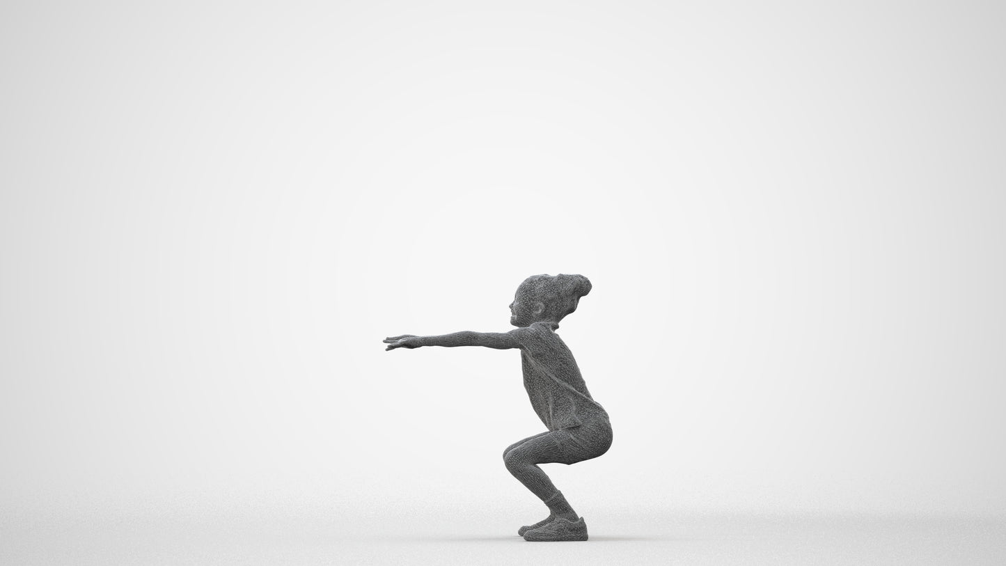 realistic 3D people girl casual kids, render-ready for V-Ray and Corona, FBX OBJ, square thumbnail