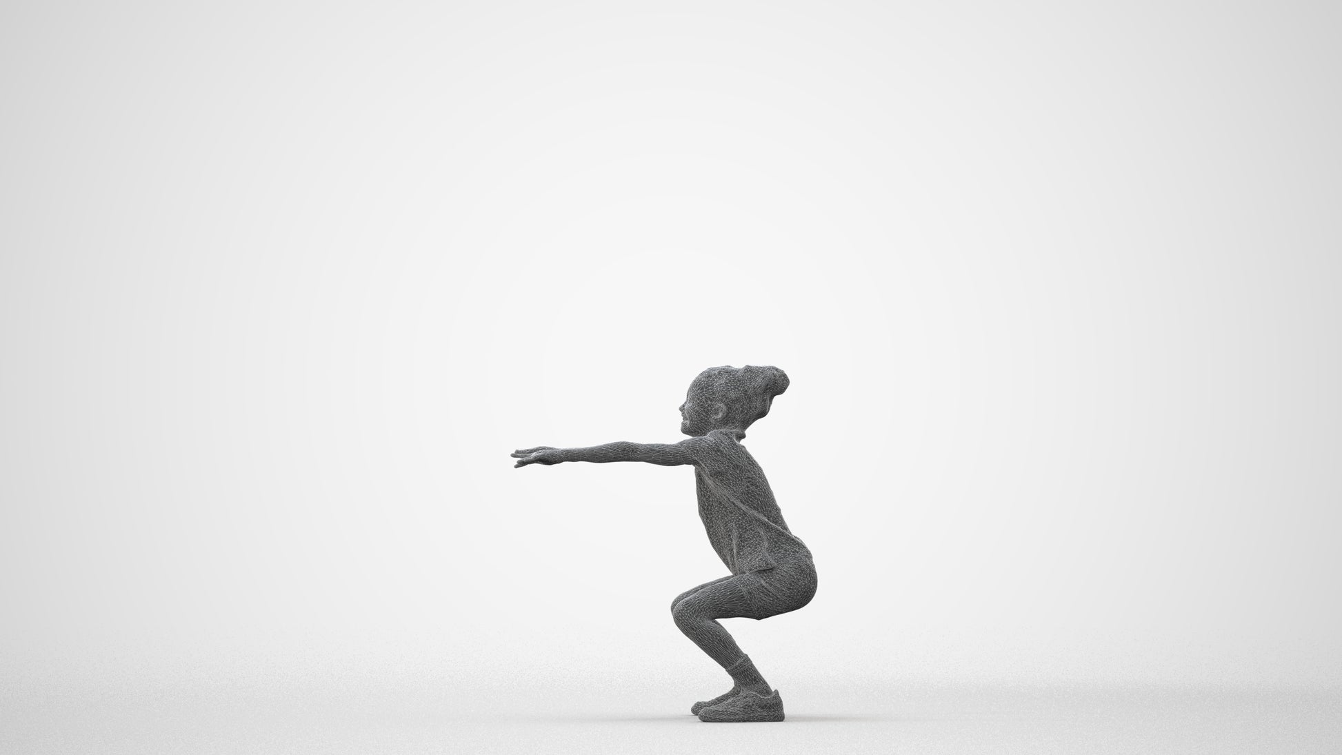 realistic 3D people girl casual kids, render-ready for V-Ray and Corona, FBX OBJ, square thumbnail
