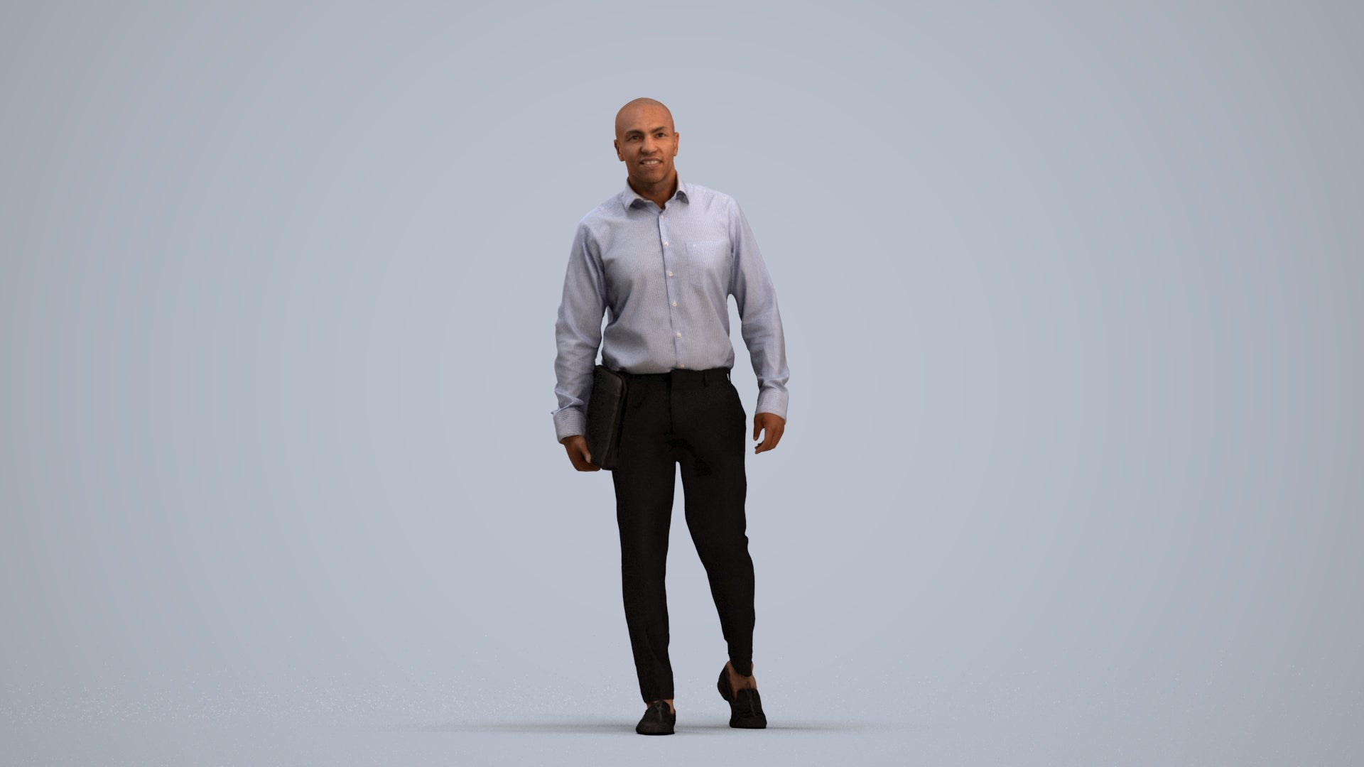 3D scanned man business, photorealistic archviz people for Enscape and SketchUp, standing pose render