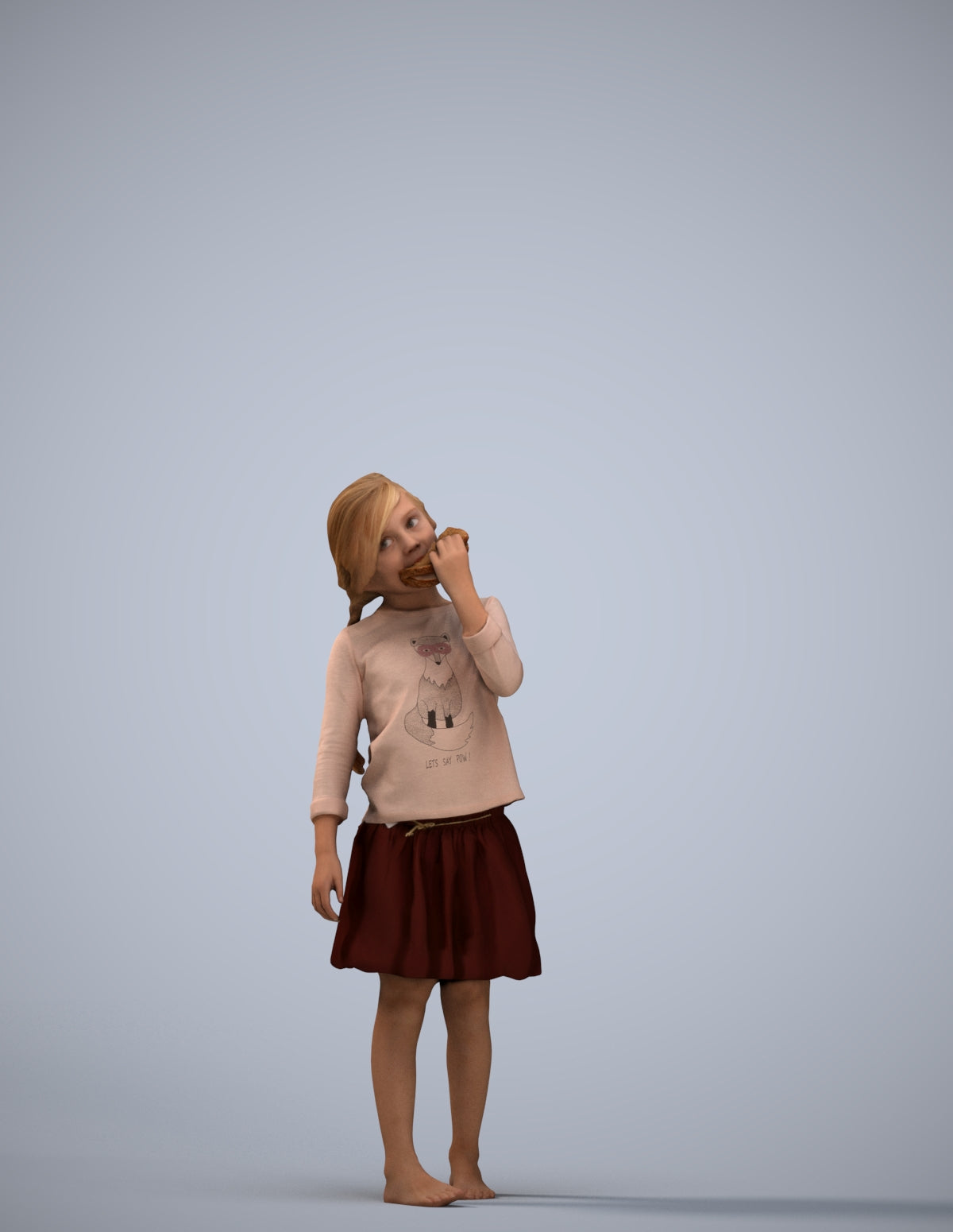 photogrammetry 3D girl kids, realistic human model archviz FBX