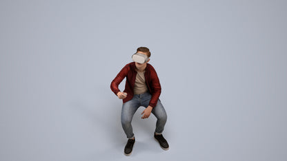 3D people model boy casual kids, scanned human for 3ds Max rendering, back view render