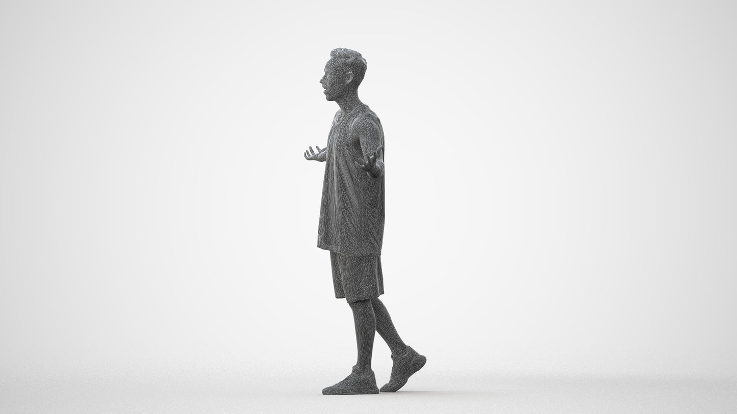 realistic 3D people man sport, render-ready for V-Ray and Corona, FBX OBJ, square thumbnail
