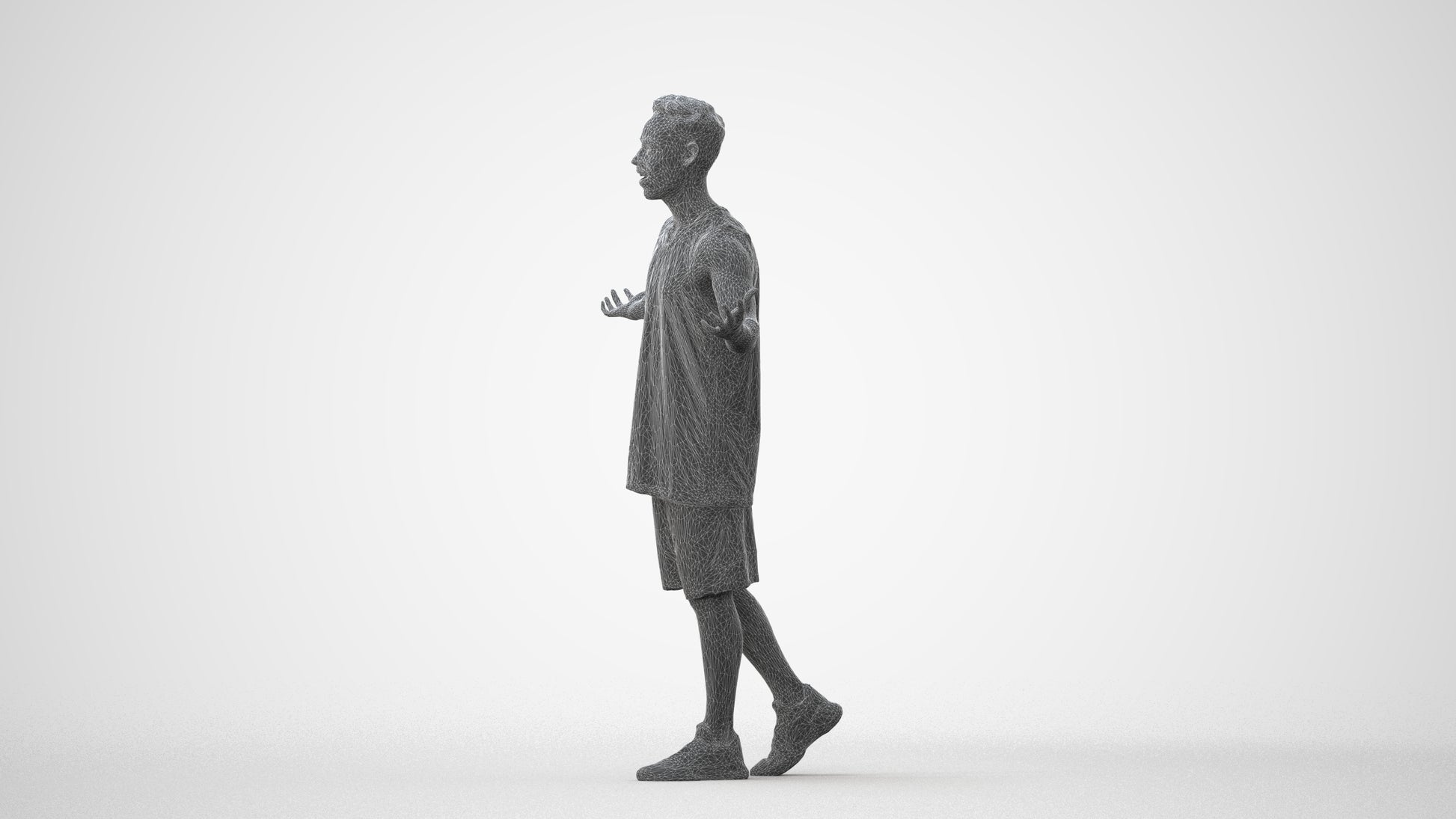 realistic 3D people man sport, render-ready for V-Ray and Corona, FBX OBJ, square thumbnail
