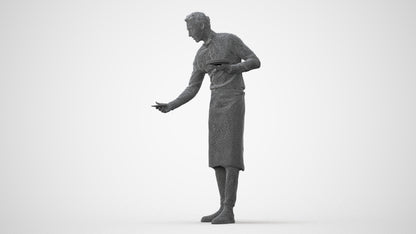 realistic 3D man hospitality, scanned archviz people for Blender and 3ds Max, square thumbnail