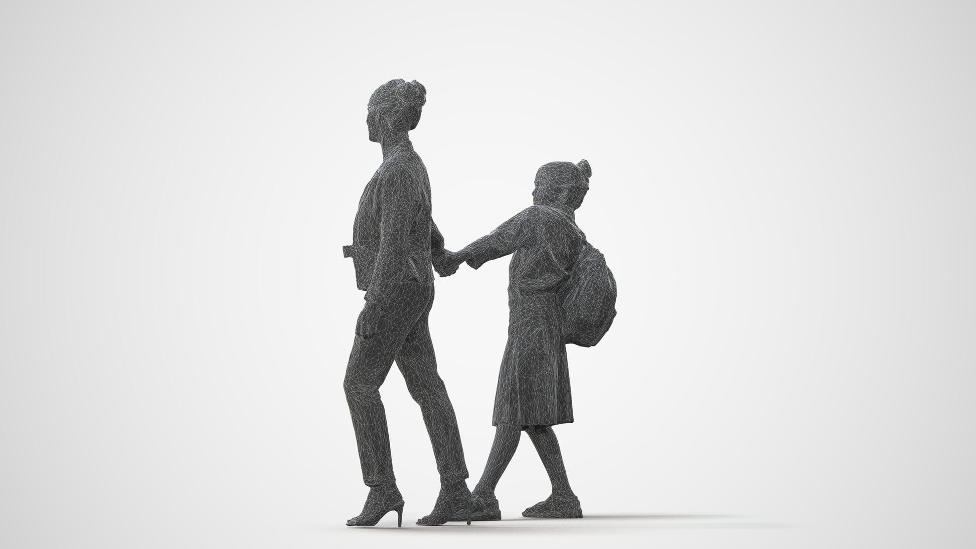 realistic 3D people girl kids, render-ready for V-Ray and Corona, FBX OBJ, square thumbnail