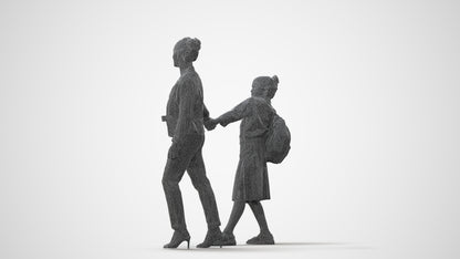 realistic 3D people girl kids, render-ready for V-Ray and Corona, FBX OBJ, square thumbnail