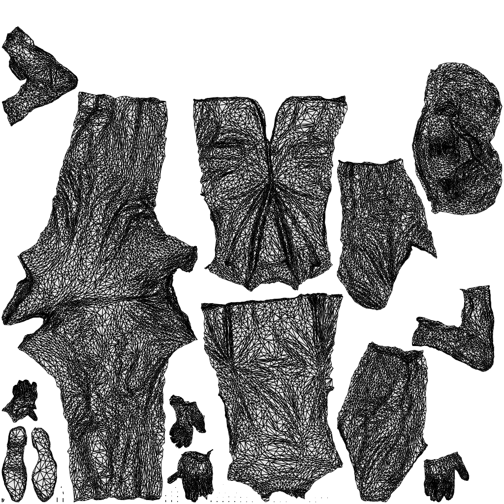 3D people model man business, scanned human for 3ds Max rendering, wireframe top-down view