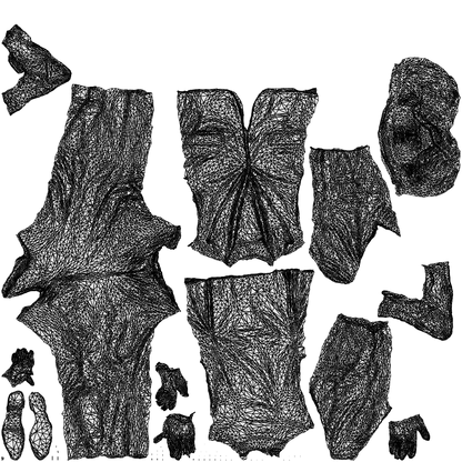 3D people model man business, scanned human for 3ds Max rendering, wireframe top-down view
