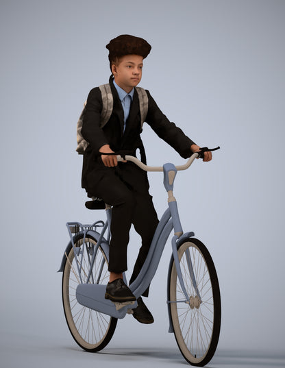 photogrammetry 3D man formal cycling, realistic human model archviz FBX