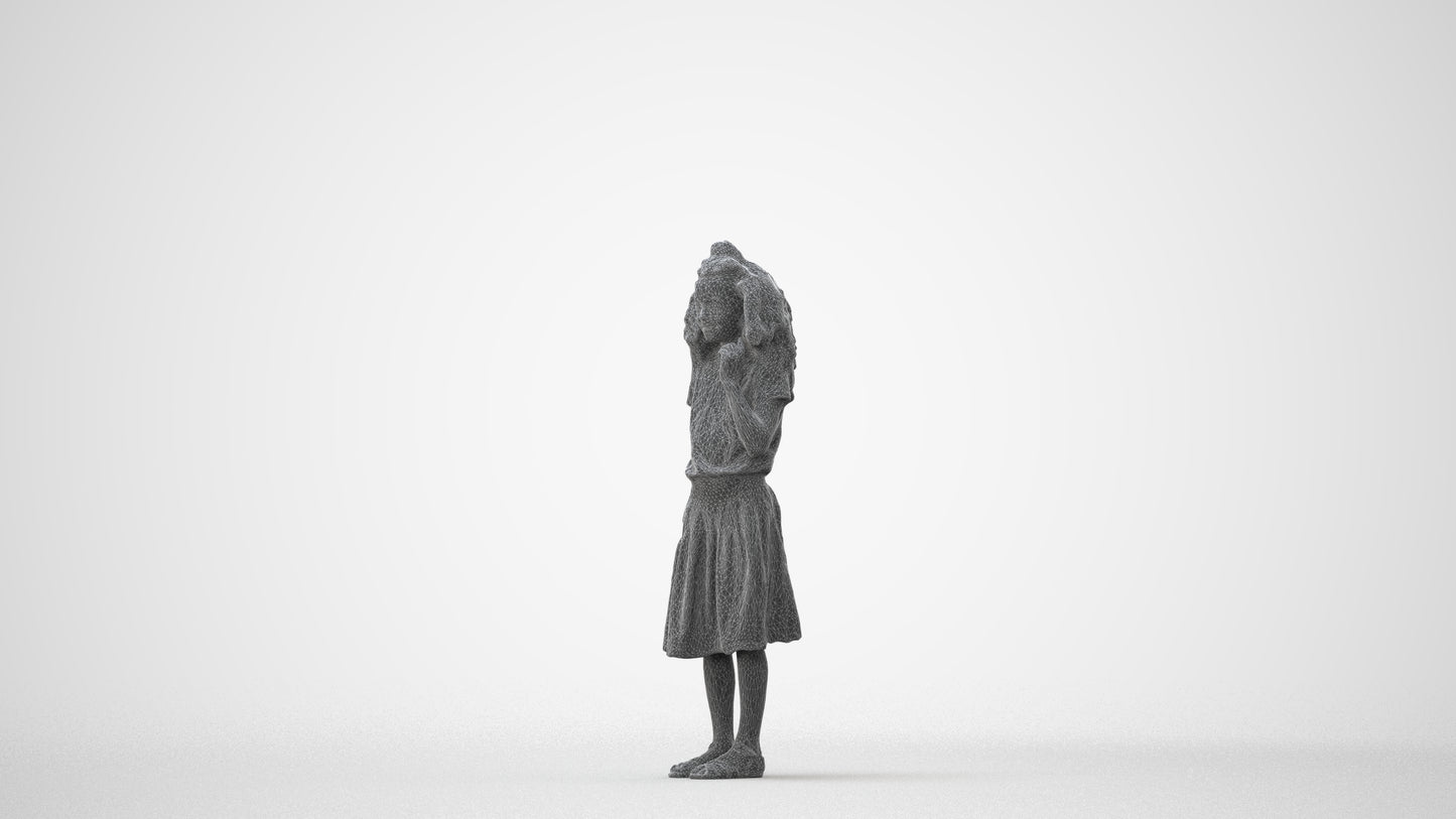 realistic 3D people girl casual kids, render-ready for V-Ray and Corona, FBX OBJ, square thumbnail