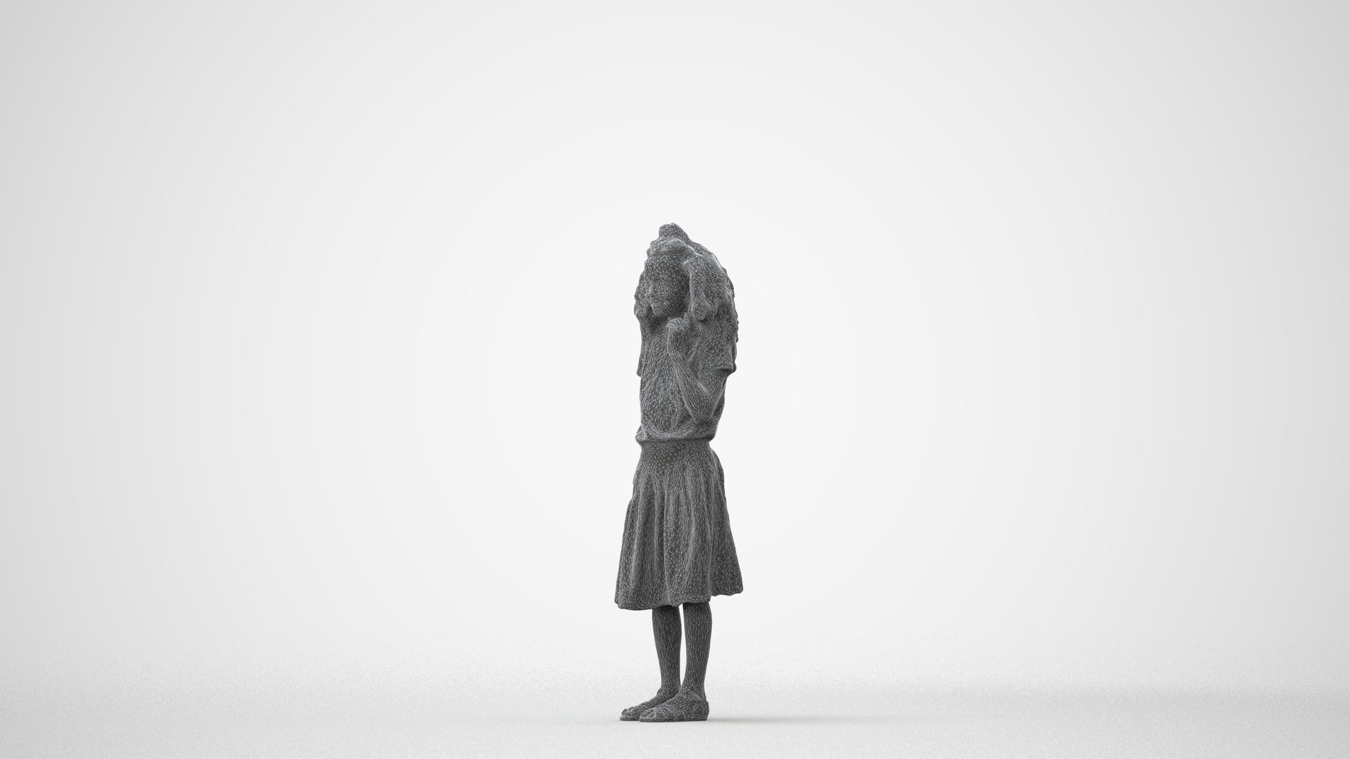 realistic 3D people girl casual kids, render-ready for V-Ray and Corona, FBX OBJ, square thumbnail
