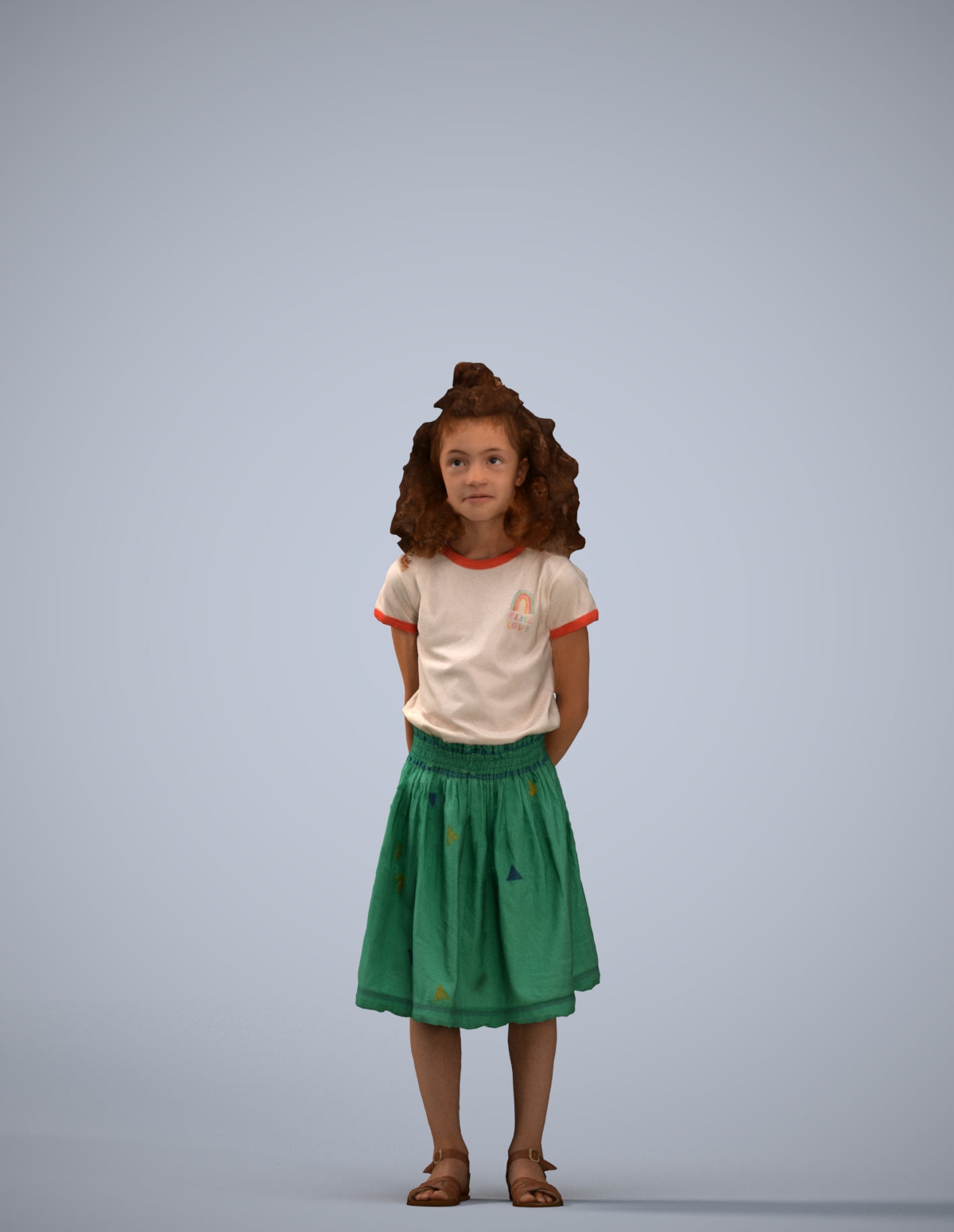 photogrammetry 3D girl casual kids, realistic human model archviz FBX