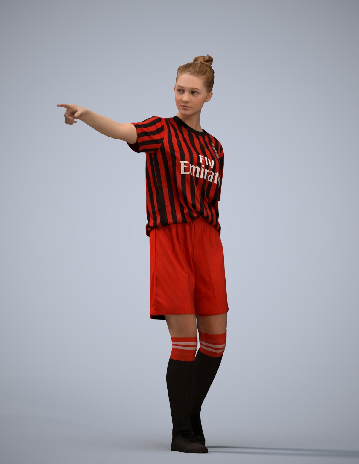 3D scanned girl sport, photorealistic archviz people for Enscape and SketchUp