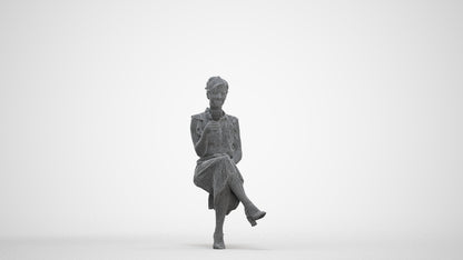 photogrammetry 3D woman casual kids, realistic human model archviz FBX, three-quarter front view render