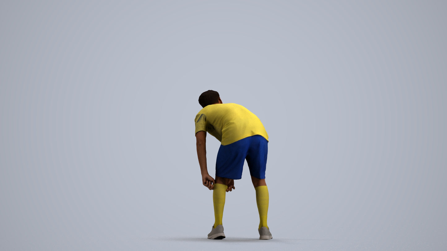 scanned 3D man sport, photogrammetry people for Enscape and V-Ray, front view render